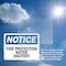 Signmission Fire Protection Water Shutoff OSHA Notice Sign, Vinyl Decal, 10in W x 7in L, 2PK OS-2PACK-NS-D-710-L-12622 - alternate 6